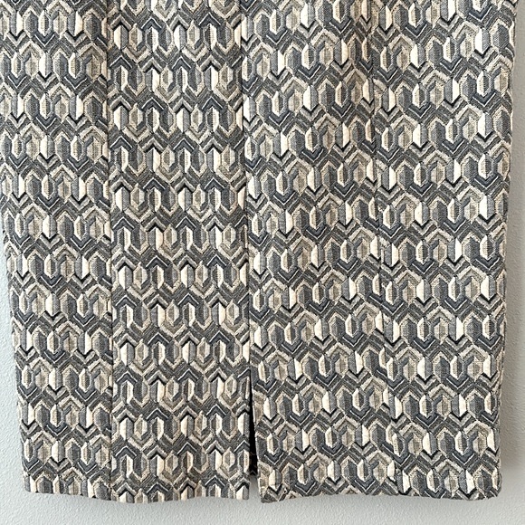 Anthropologie • Maeve Emmy Blue Gray Gold Textured Pencil Skirt Size Small - Picture 10 of 17